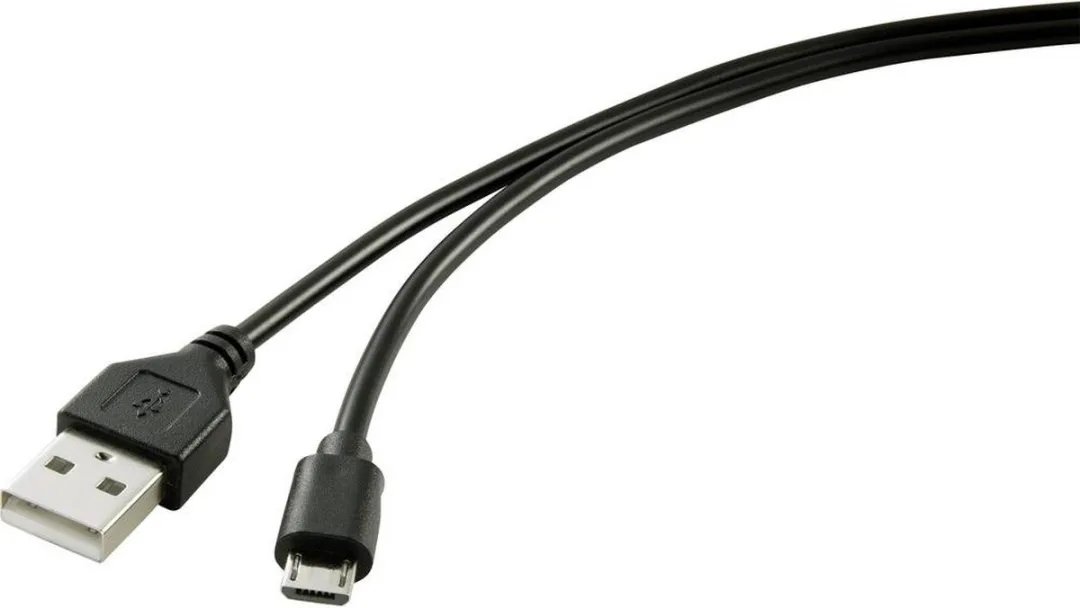 Renkforce Stroomkabel Raspberry Pi USB-A naar Micro-USB 1.0m - Zwart