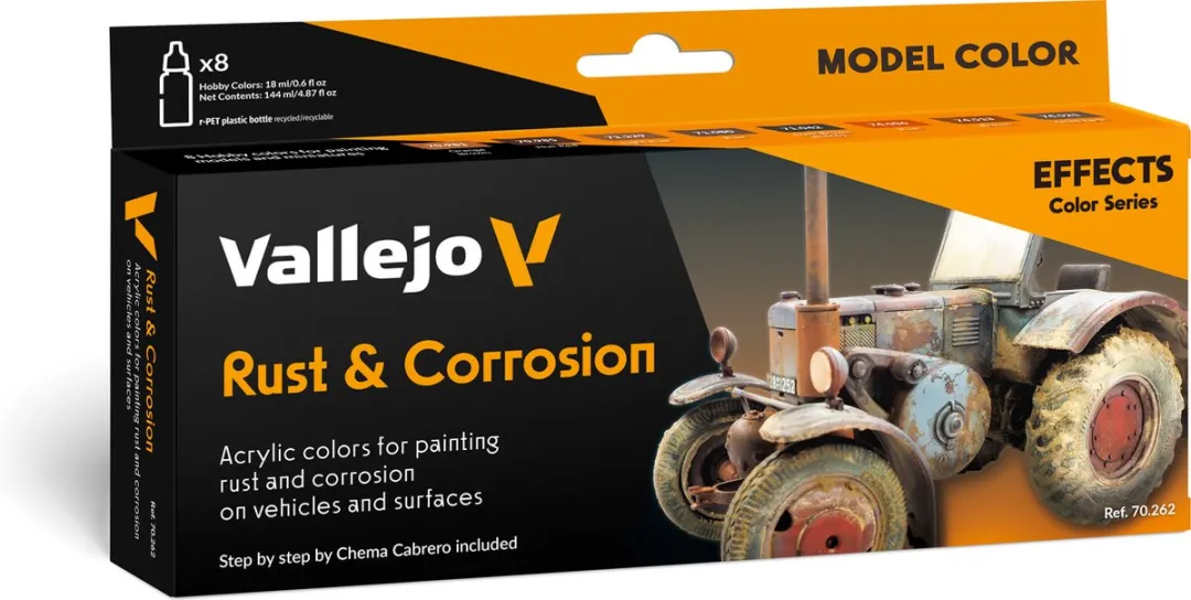 Vallejo Model Color Roest & Corrosie Acrylverfset 8x18ml