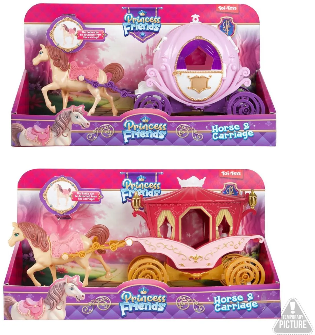 Toi-Toys Prinsessen Speelgoedpaard met Koets Multicolor