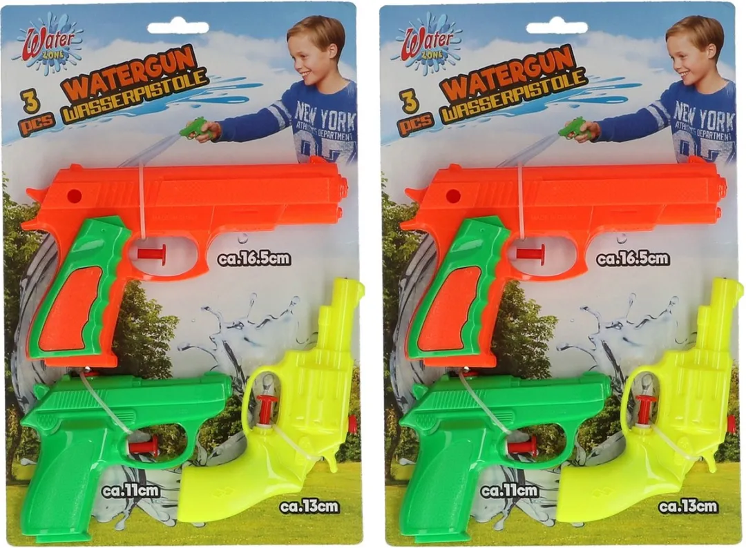 Eddy Toys Waterpistool Set - 3 Stuks - Multi