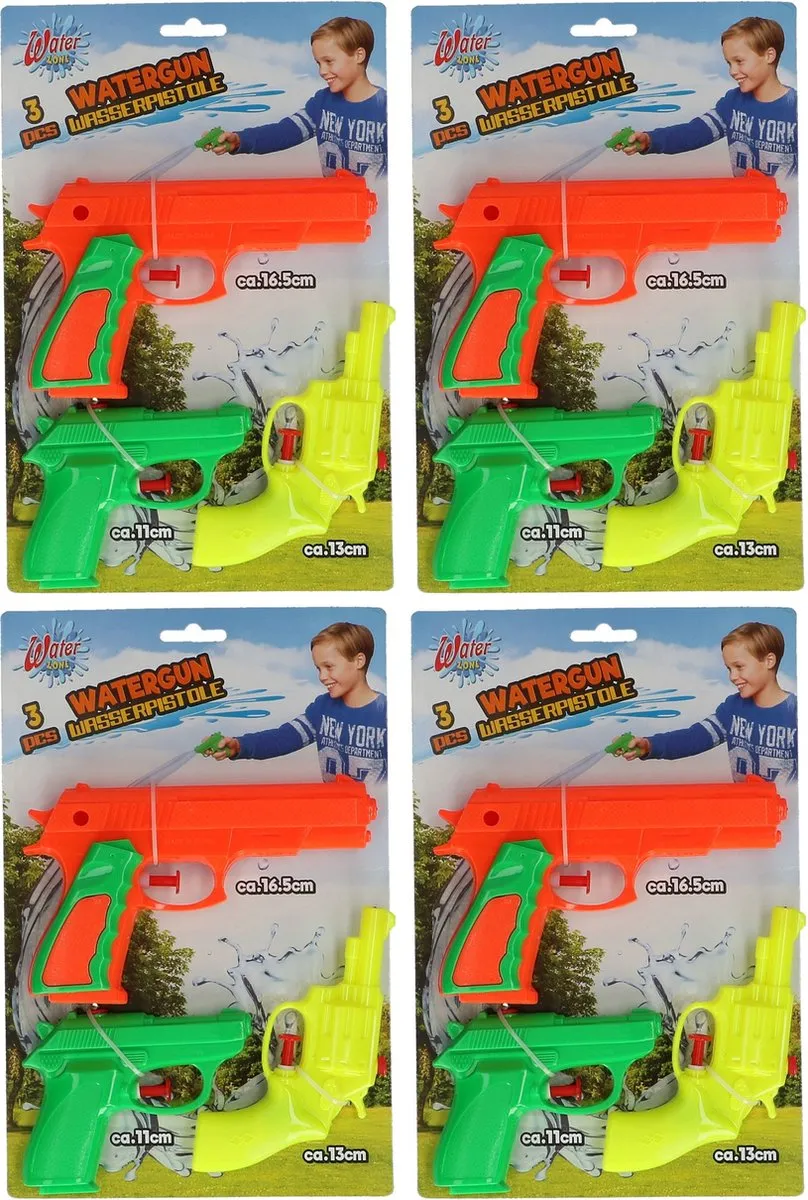 Eddy Toys Waterpistool Set - 3 Stuks - Multi