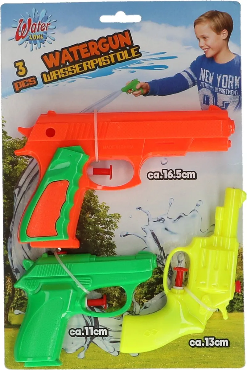 Eddy Toys Waterpistool Set - 3 Stuks - Multi