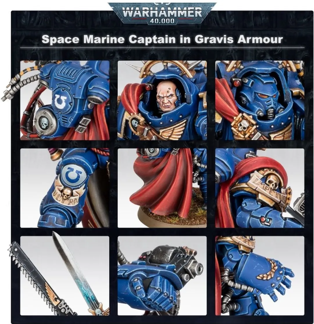 Games Workshop Space Marines Captain in Gravis Armour 25-delig