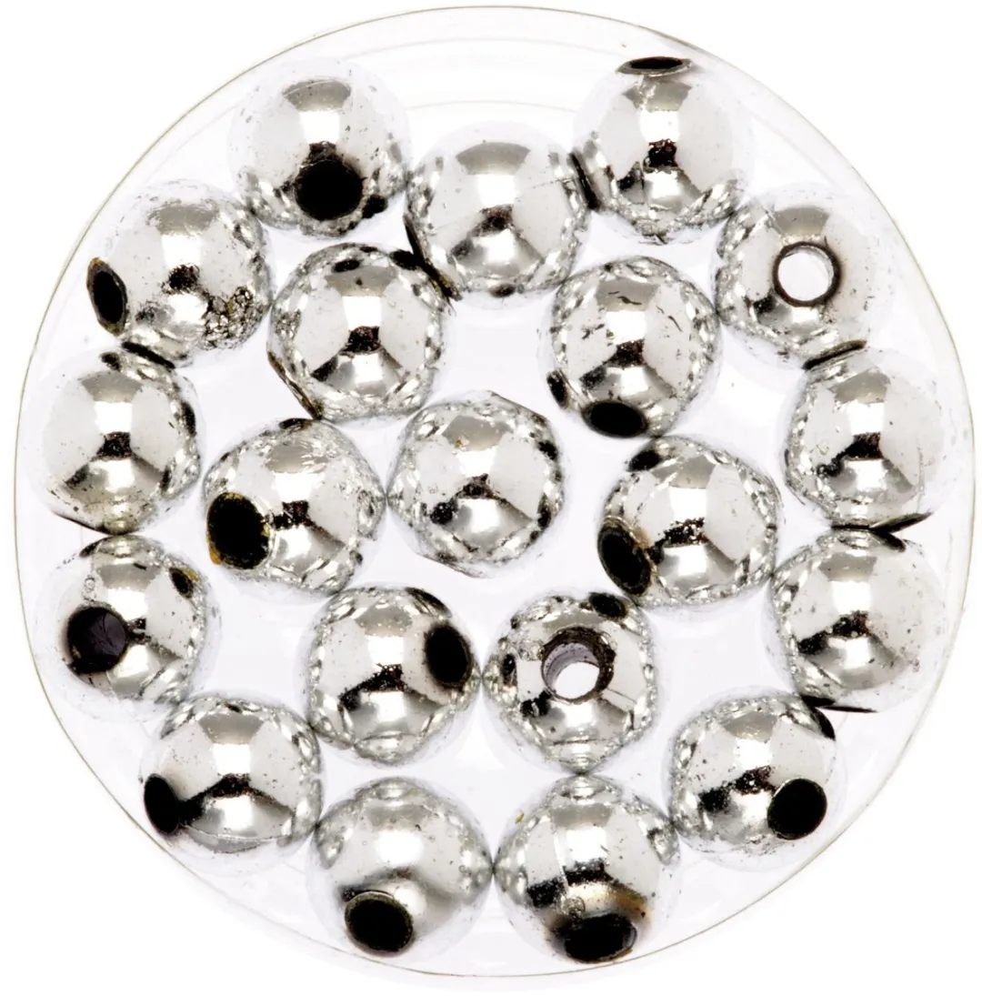 Glorex Hobby Glans Deco Kralen Zilver 10mm - 360 Stuks