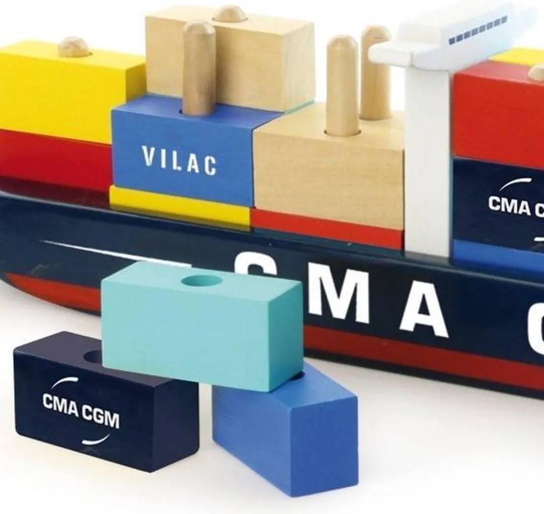 Vilac Containerschip Blokken - 34 Stuks Multicolor