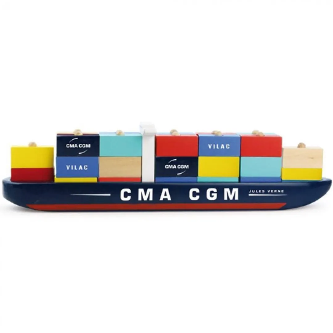 Vilac Containerschip Blokken - 34 Stuks Multicolor