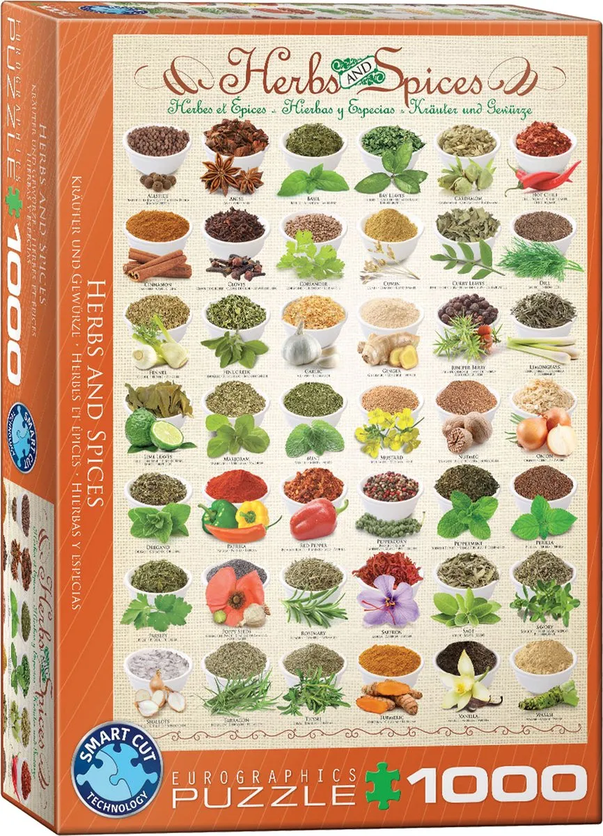 Eurographics Herbs and Spices Puzzel 1000 Stuks