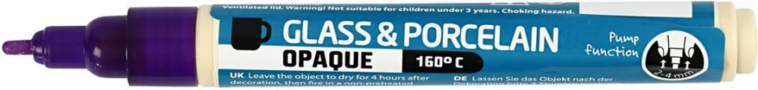 Creativ Company Glas- & Porseleinstiften Paars - 2-4mm