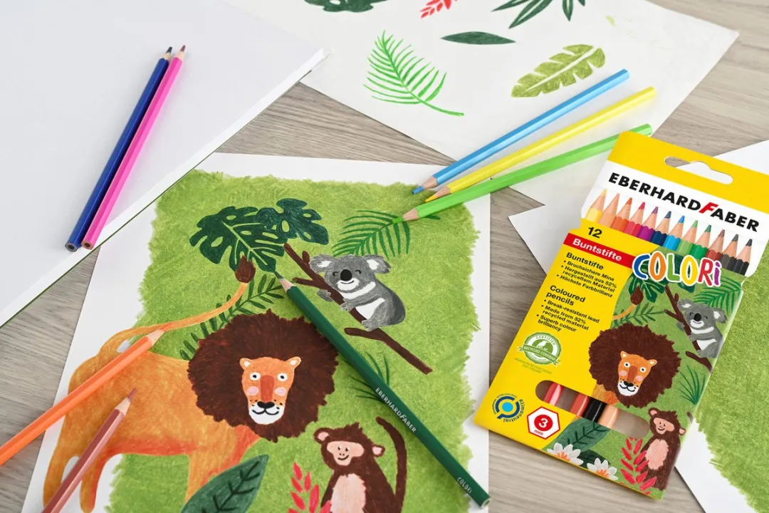 Eberhard Faber kleurpotloden - Colori - etui à 12 stuks - assorti kleuren - houtvrij - EF-514812