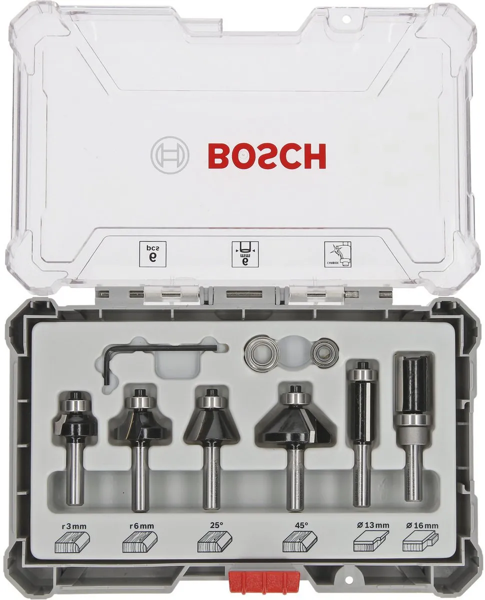 Bosch 2607017468 Frezenset 6-delig