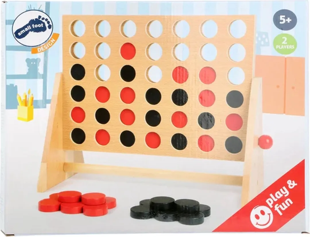 Small Foot Vier op een rij Houten Spel 1981