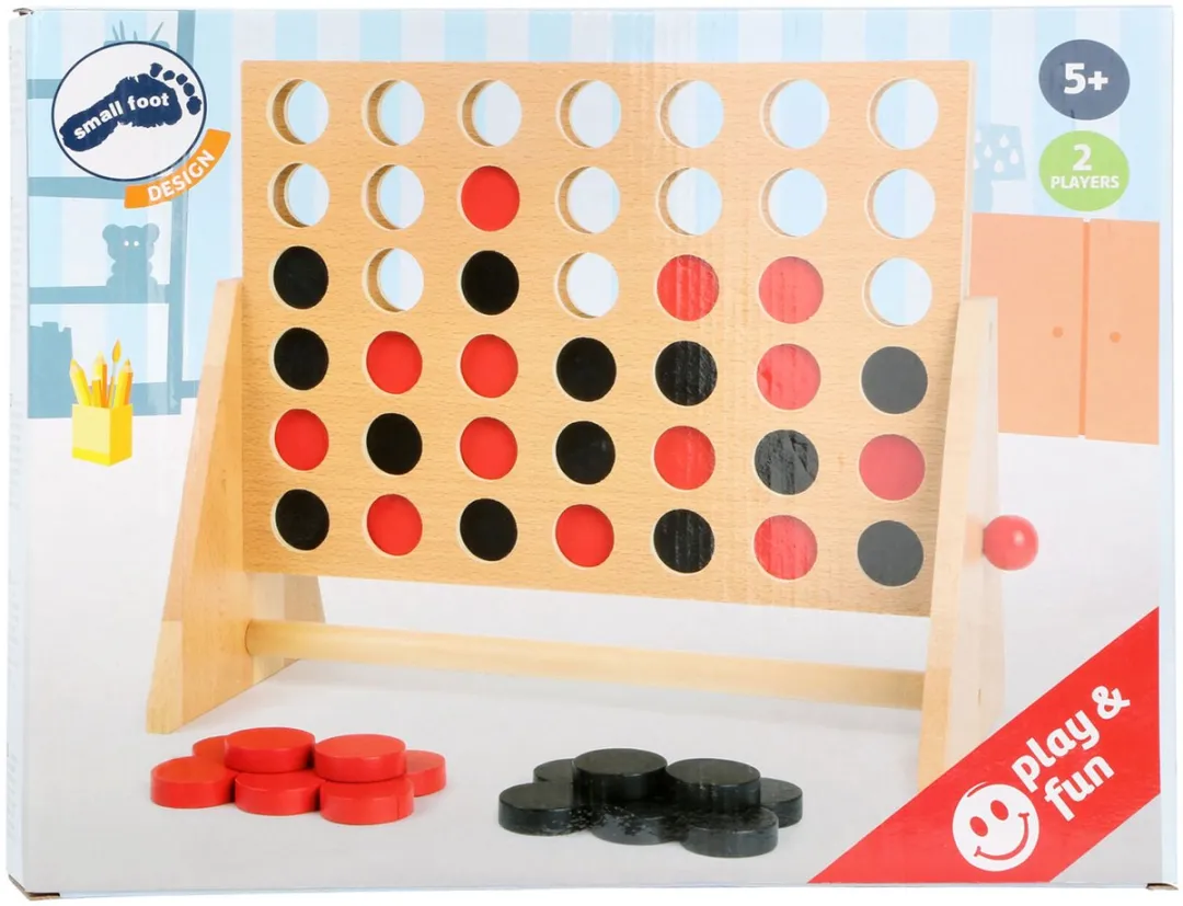 Small Foot Vier op een rij Houten Spel 1981