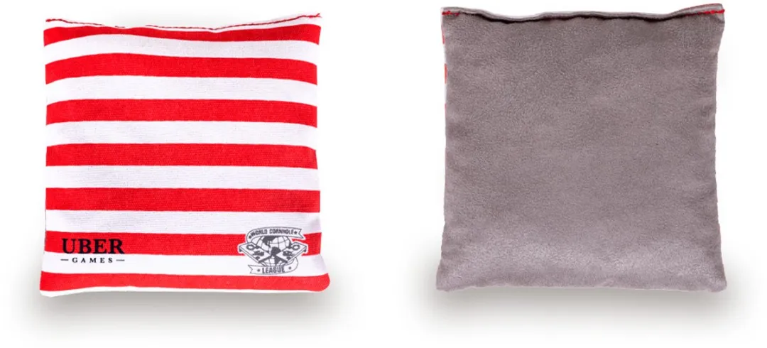 Ubergames World Cornhole League Bean Bags - Zwart/Rood