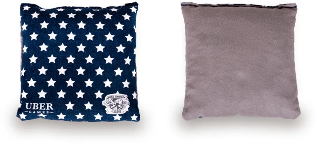 Ubergames World Cornhole League Bean Bags - Zwart/Rood