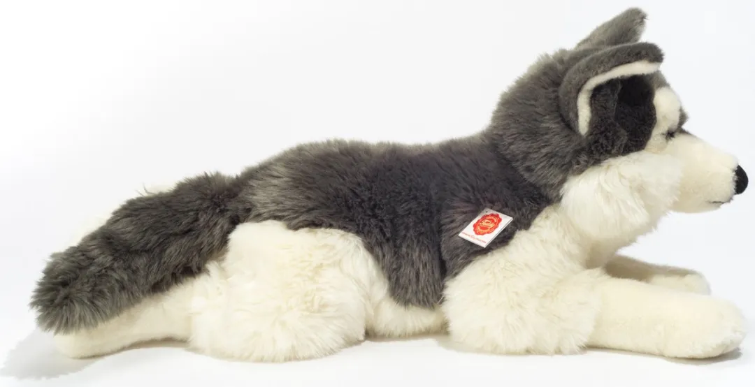 Teddy Hermann Husky Knuffel - 60 cm - Grijs/Wit