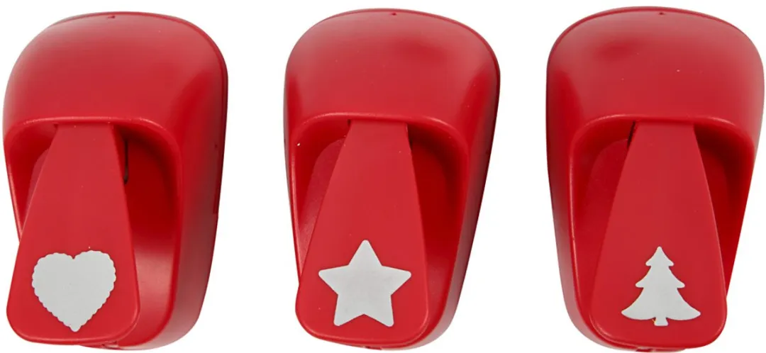 Creativ Company Ponsen Set - 16mm - Rood - 3 Stuks
