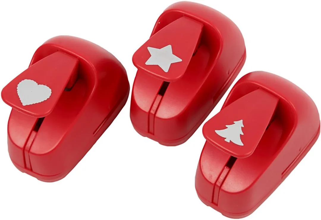 Creativ Company Ponsen Set - 16mm - Rood - 3 Stuks