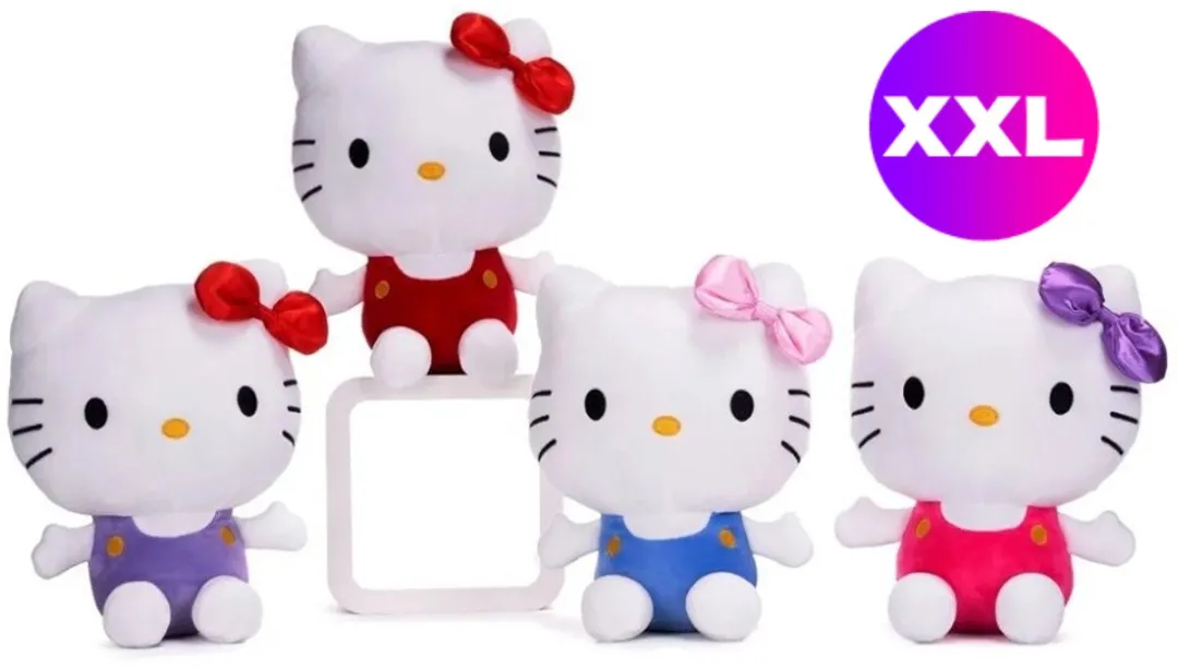 Hello Kitty Pluche XXL 90cm - Paars