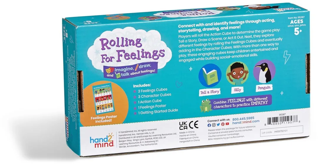 Learning Resources Rolling For Feelings Emotiespel - Multicolor