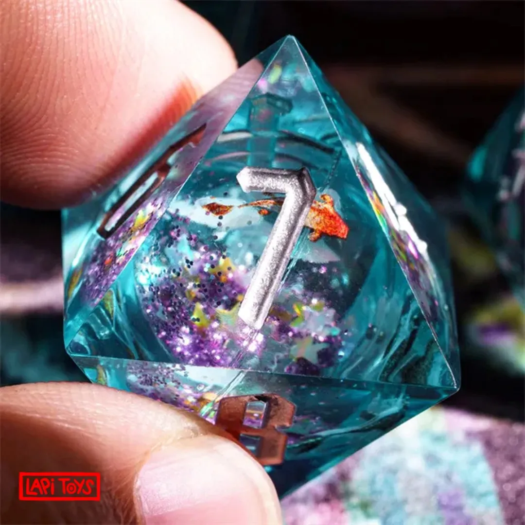 Lapi Toys D&D Resin Blauwe Vis Dozen - 7 Stuks