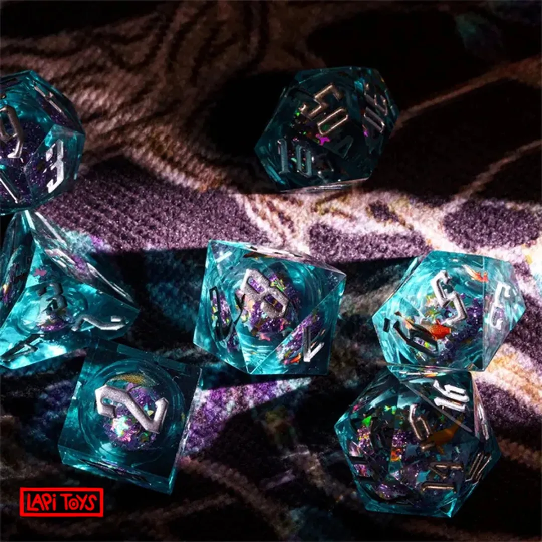 Lapi Toys D&D Resin Blauwe Vis Dozen - 7 Stuks