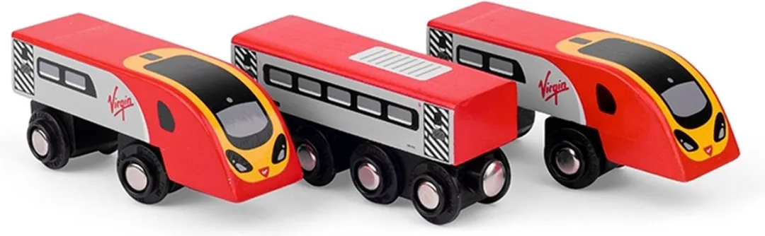 BIGJIGS Virgin Pendolino Houten Trein BJT461 - Rood