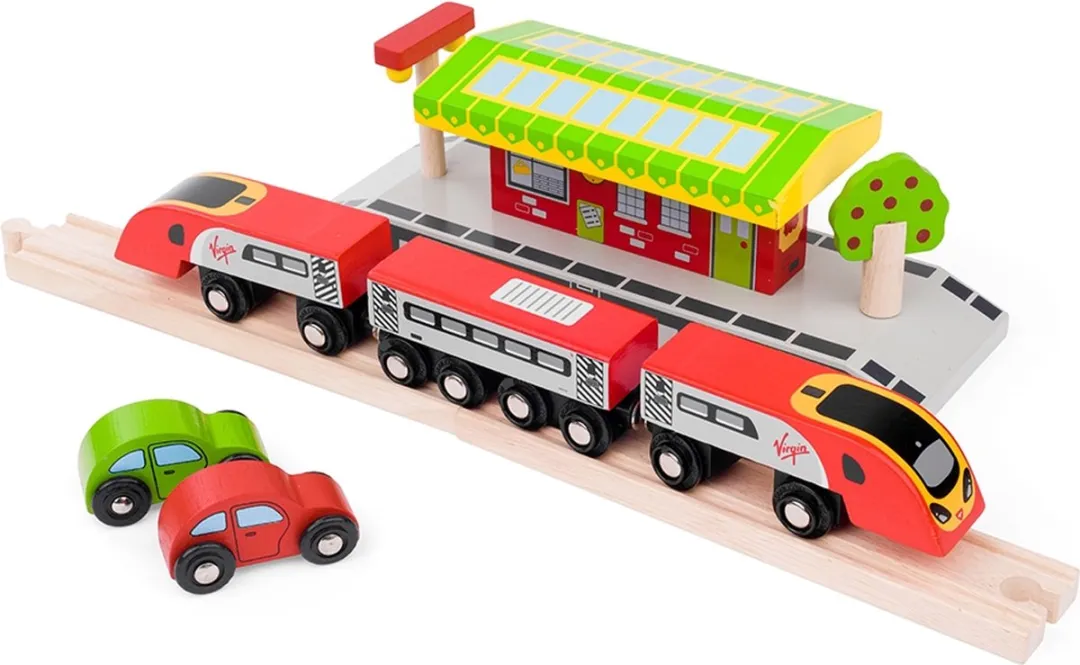 BIGJIGS Virgin Pendolino Houten Trein BJT461 - Rood