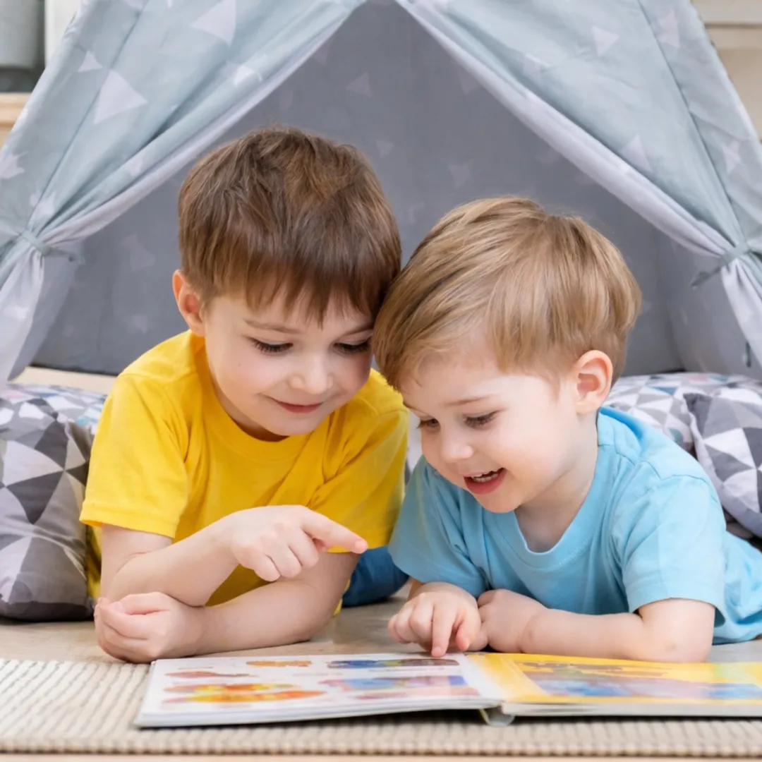 Eddy Toys Tipi Tent Mini Speelhuisje E15004 - Blauw & Wit