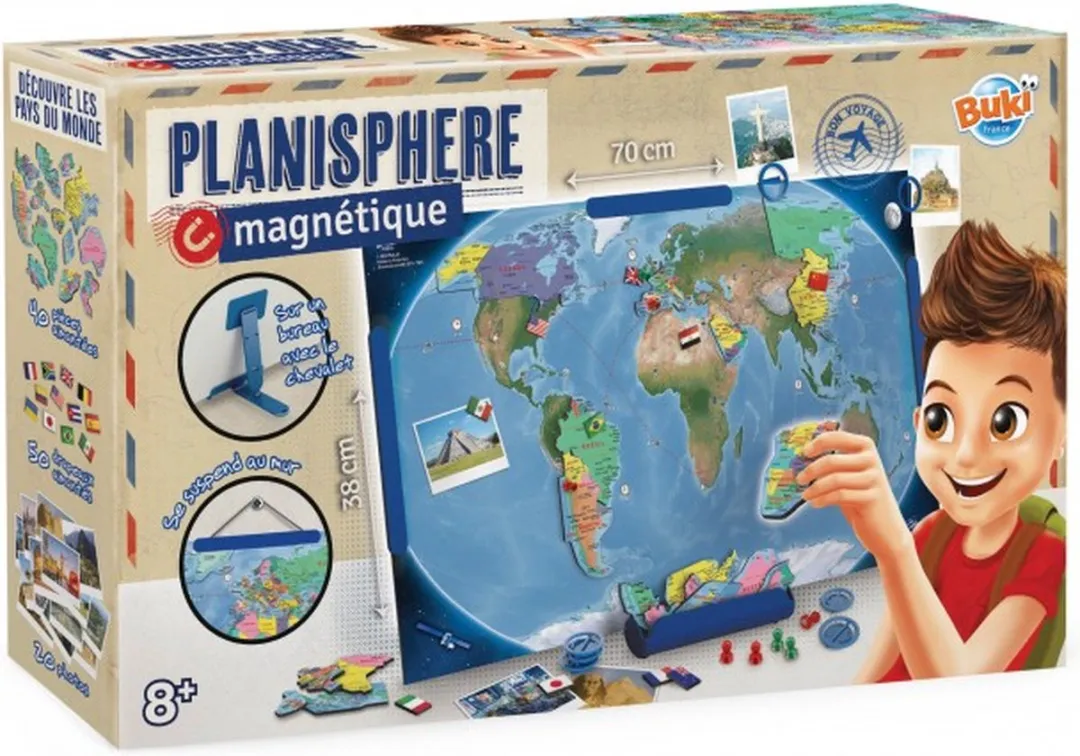 Buki France Magnetische Wereldkaart 7346NL