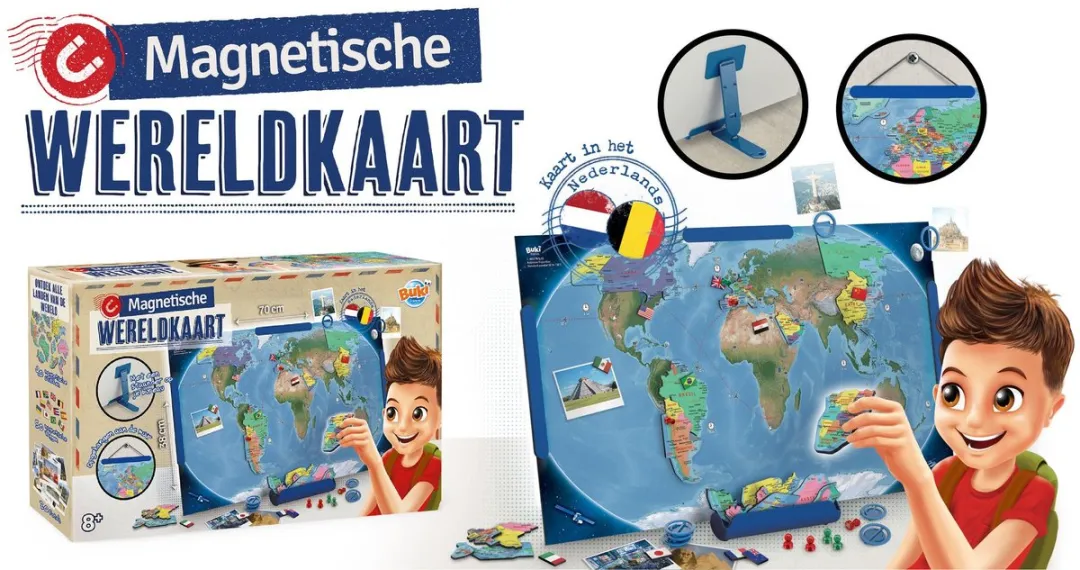 Buki France Magnetische Wereldkaart 7346NL