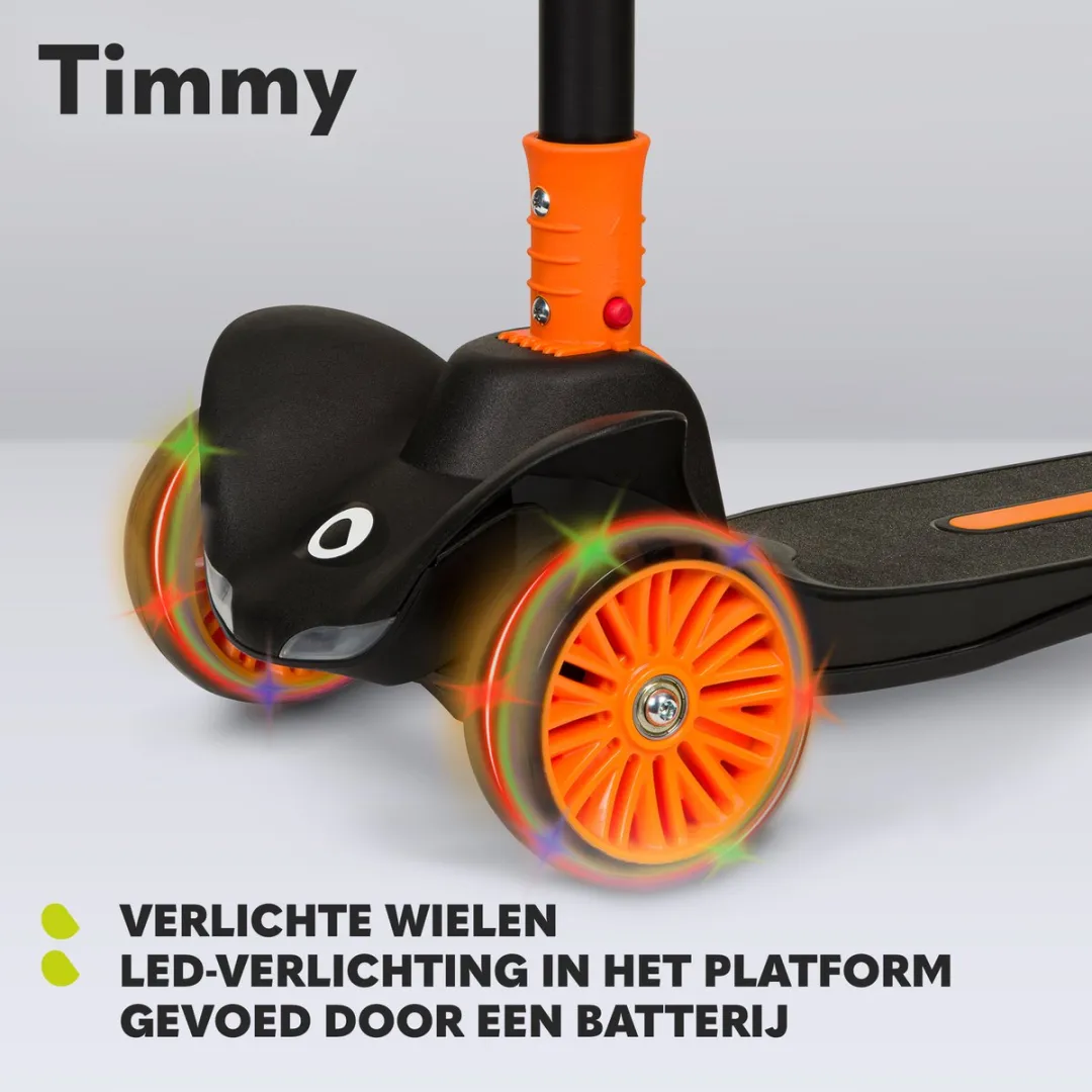 Lionelo Timmy Kinderstep - 3 Wielen 12 Inch - Zwart/Oranje
