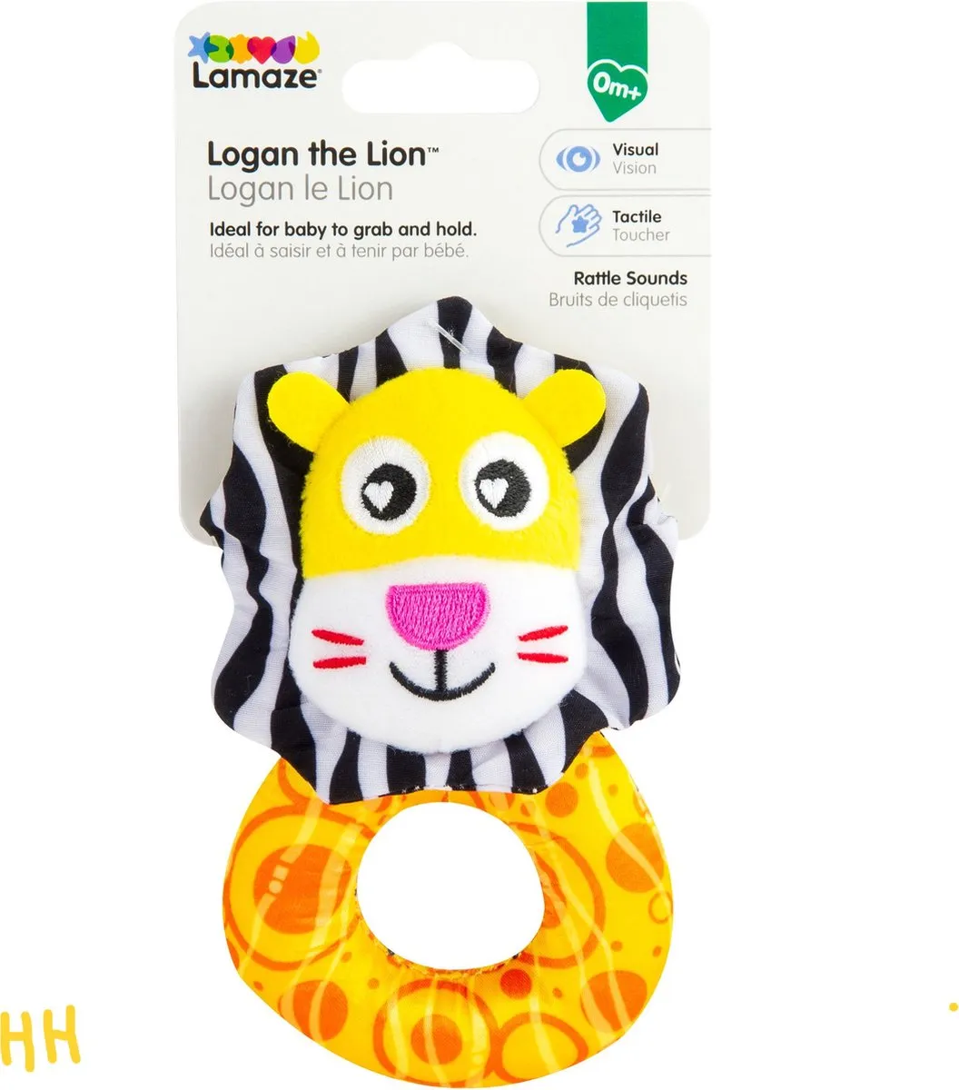 Lamaze Logan de Leeuw Rammelaar/Teether - Knisperend - 5 Kleuren