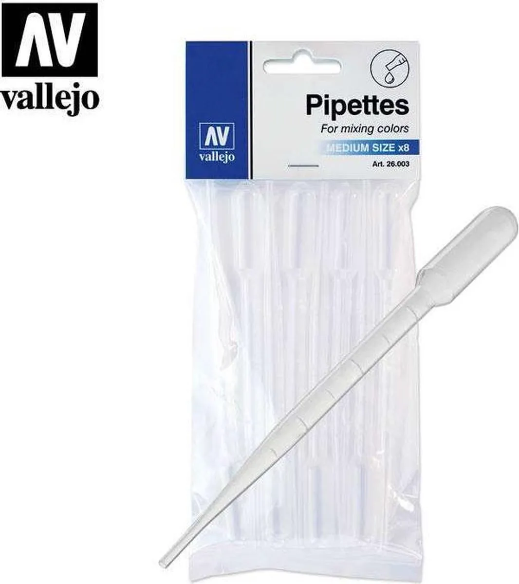 Vallejo Hobbyverf Pipettes Medium 3ml - 8 Stuks