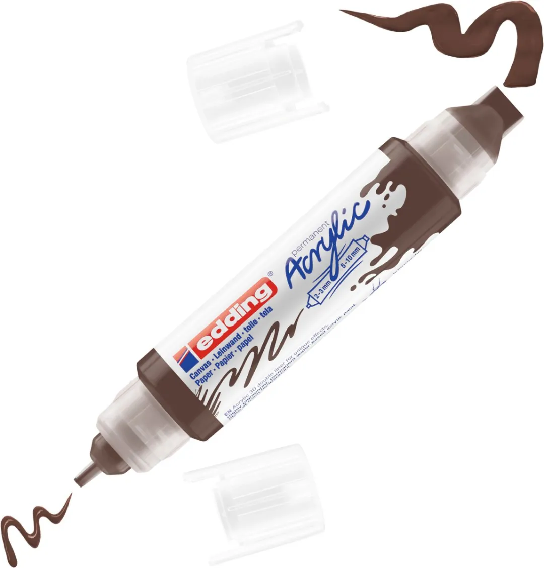 edding e-5400 Acrylmarker 3D Double Liner - Chocoladebruin