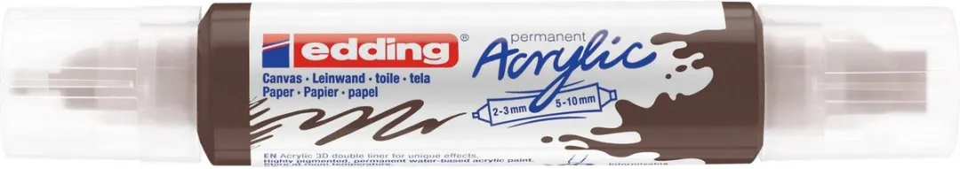 edding e-5400 Acrylmarker 3D Double Liner - Chocoladebruin