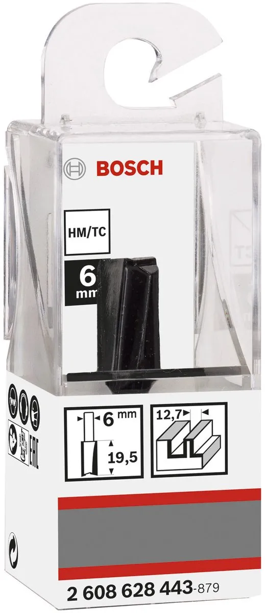 Bosch Vingerfrezen Dubbel SN 12.7x19.5mm - 6mm - Hout/Hardhout