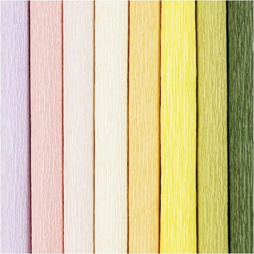 Creativ Company Crêpepapier Pastel Tinten - 8 Stuks 25x60cm