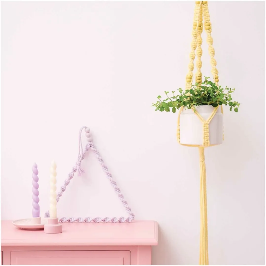 Rico Design Macramé Houten kralen 24 Stuks - Ø25mm - Roze Tinten