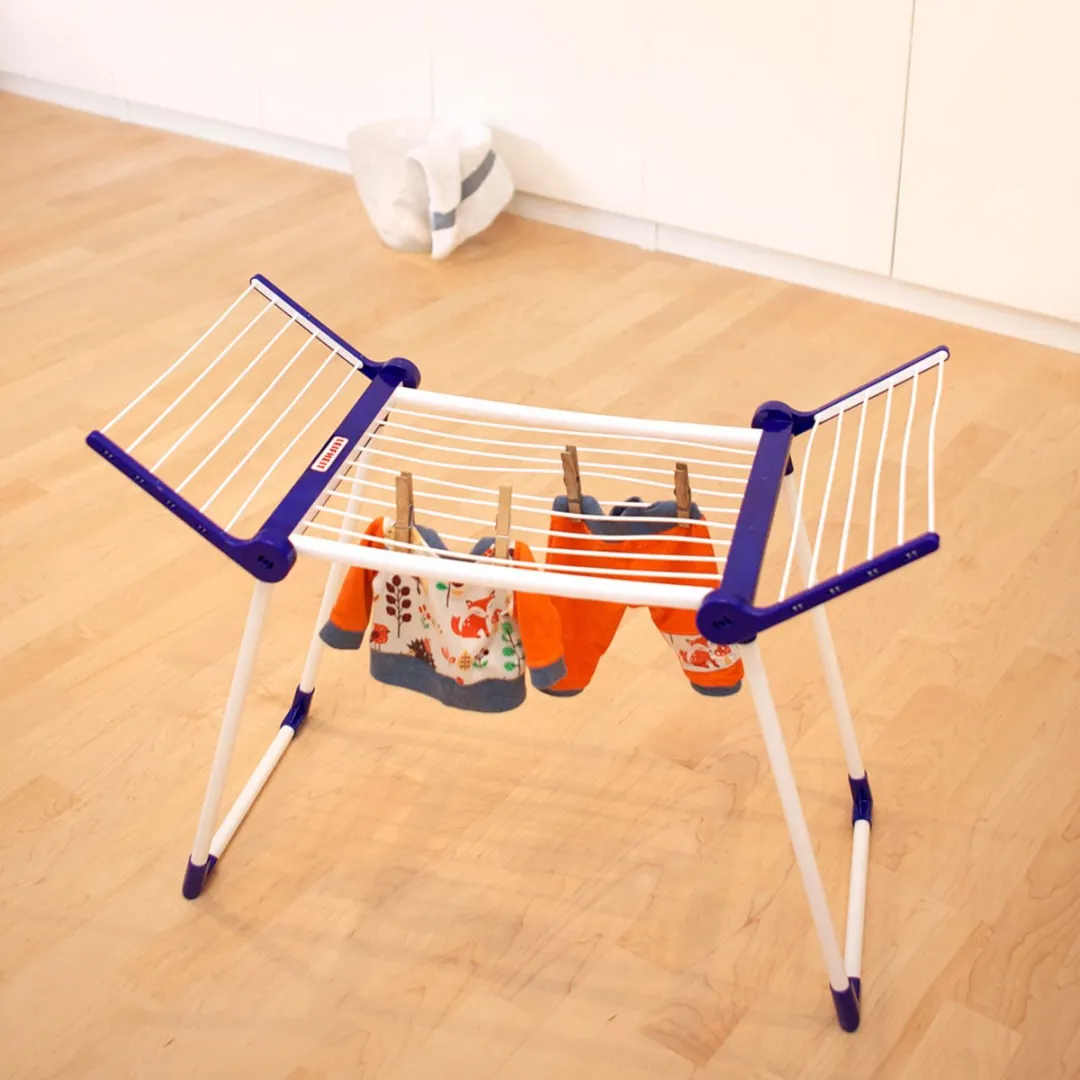 Klein Toys Leifheit Droogrek Inklapbaar 63x27x50cm - Blauw/Wit
