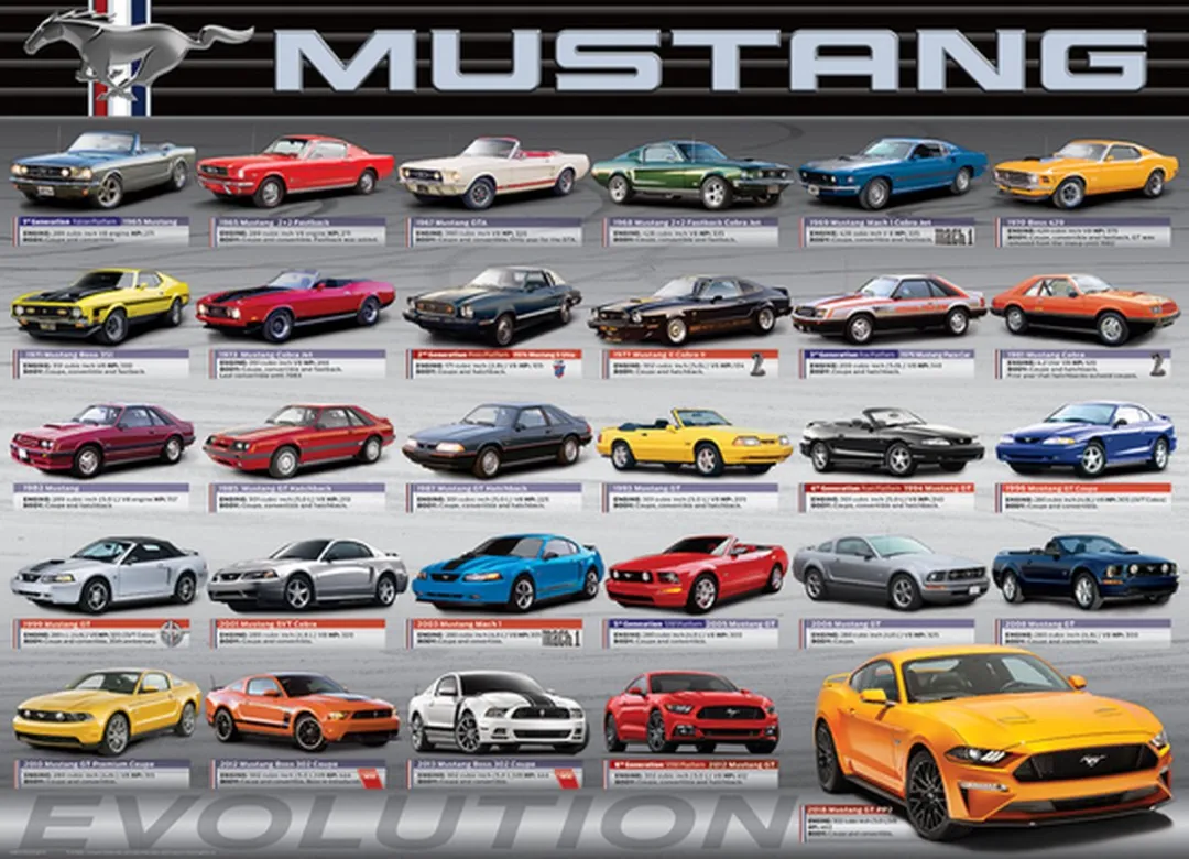 Eurographics - Ford Mustang Evolution - 1000 stukjes 68×48cm (b×h) - Legpuzzel