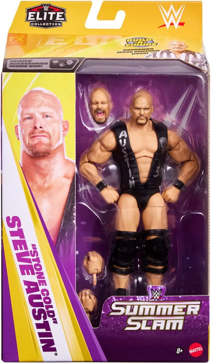 Mattel WWE Actiefiguur Steve Austin 6 inch - Multicolor