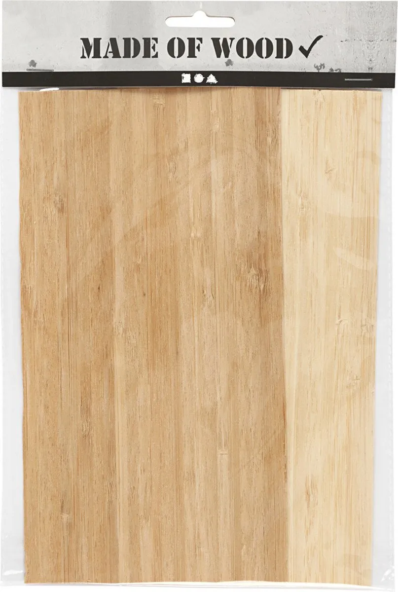 Creativ Company Bamboe Fineer 2 Vel - 12x22cm - Multicolor