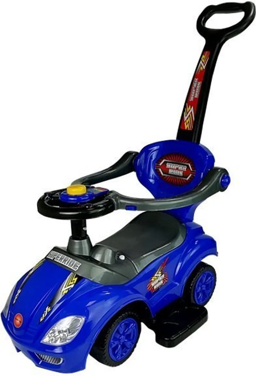 Lean Toys Mega Car 3-in-1 Loopauto - Blauw - afbeelding 6 van 6
