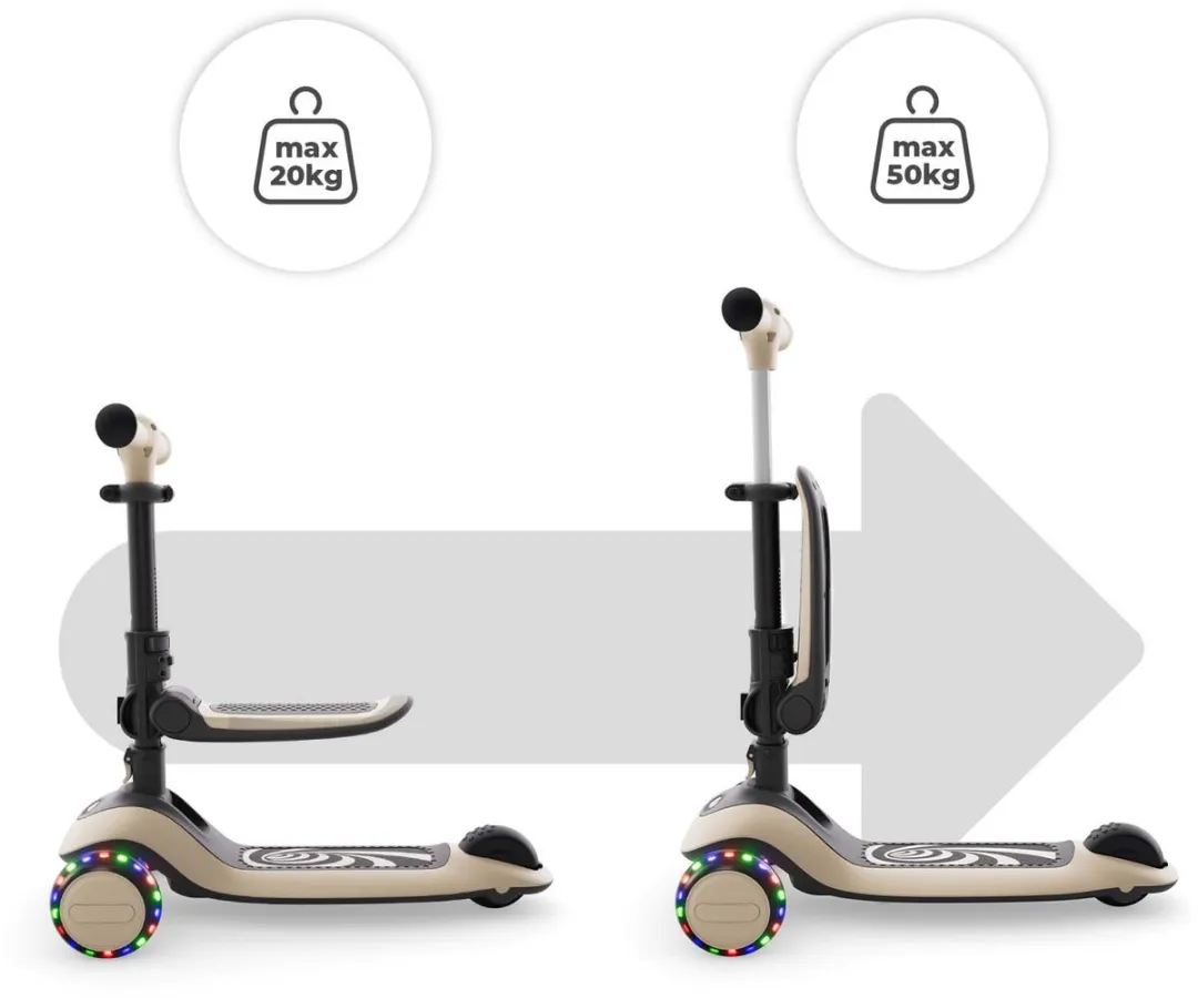 KinderKraft Halley 2 2-in-1 Loopfiets Driewieler - Wit