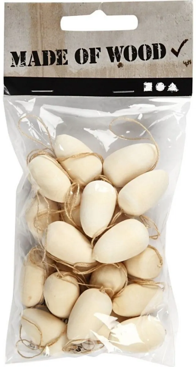 Creativ Company Houten Eieren Mini 15mm - 20 Stuks Multicolor