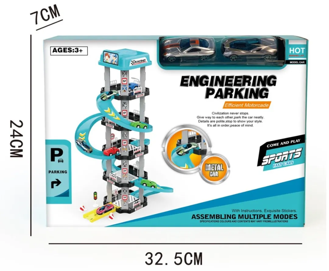 Toys Parkeergarage Race 5-verdiepingen Racetrack - Multicolor