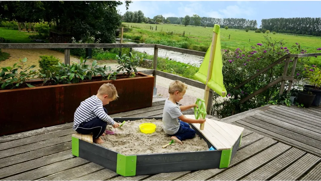 EXIT Toys Houten Zandbakboot 190x90cm - Grijs