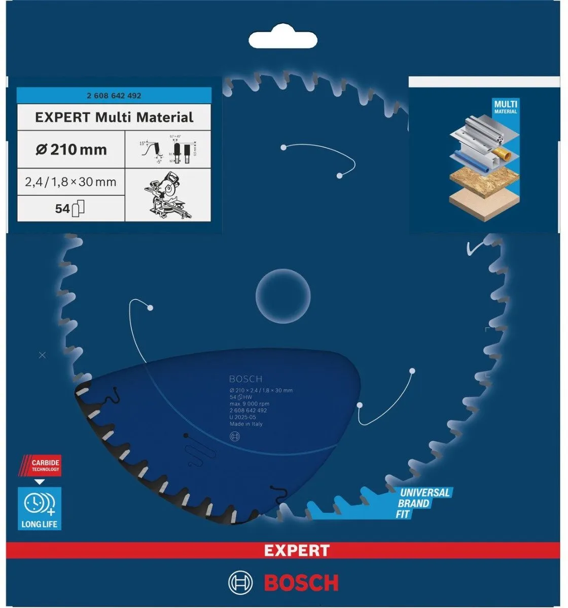 Bosch Expert for Multi Material Cirkelzaagblad 210mm - 54 Tanden - afbeelding 6 van 6