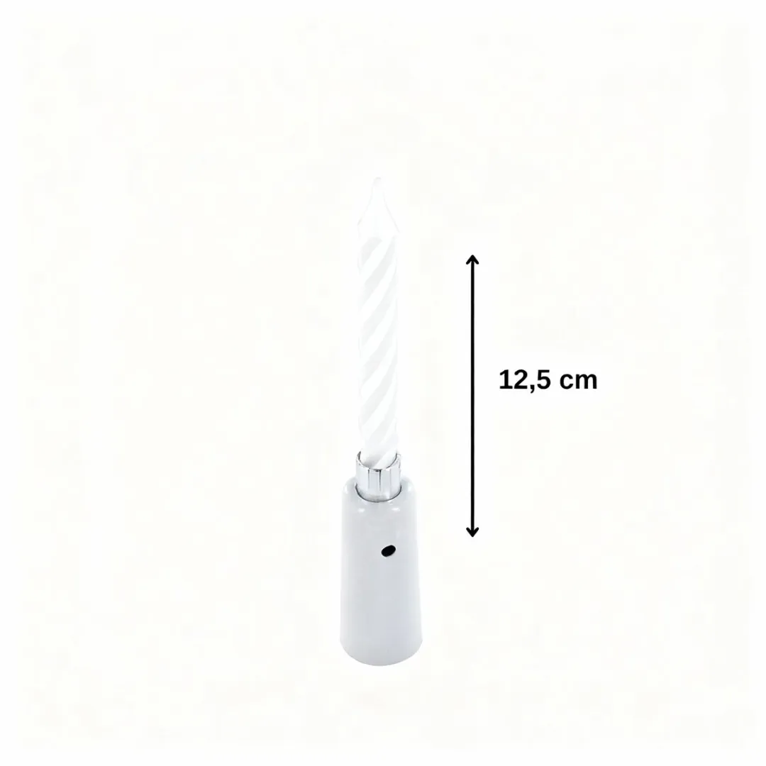 Fackelmann Muzikale Verjaardagskaars 6704050 - Wit - 12,5 cm