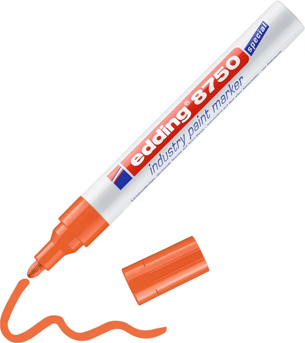 edding 8750 Industrie Lakmarker - 10 Stuks - Oranje - 2-4mm
